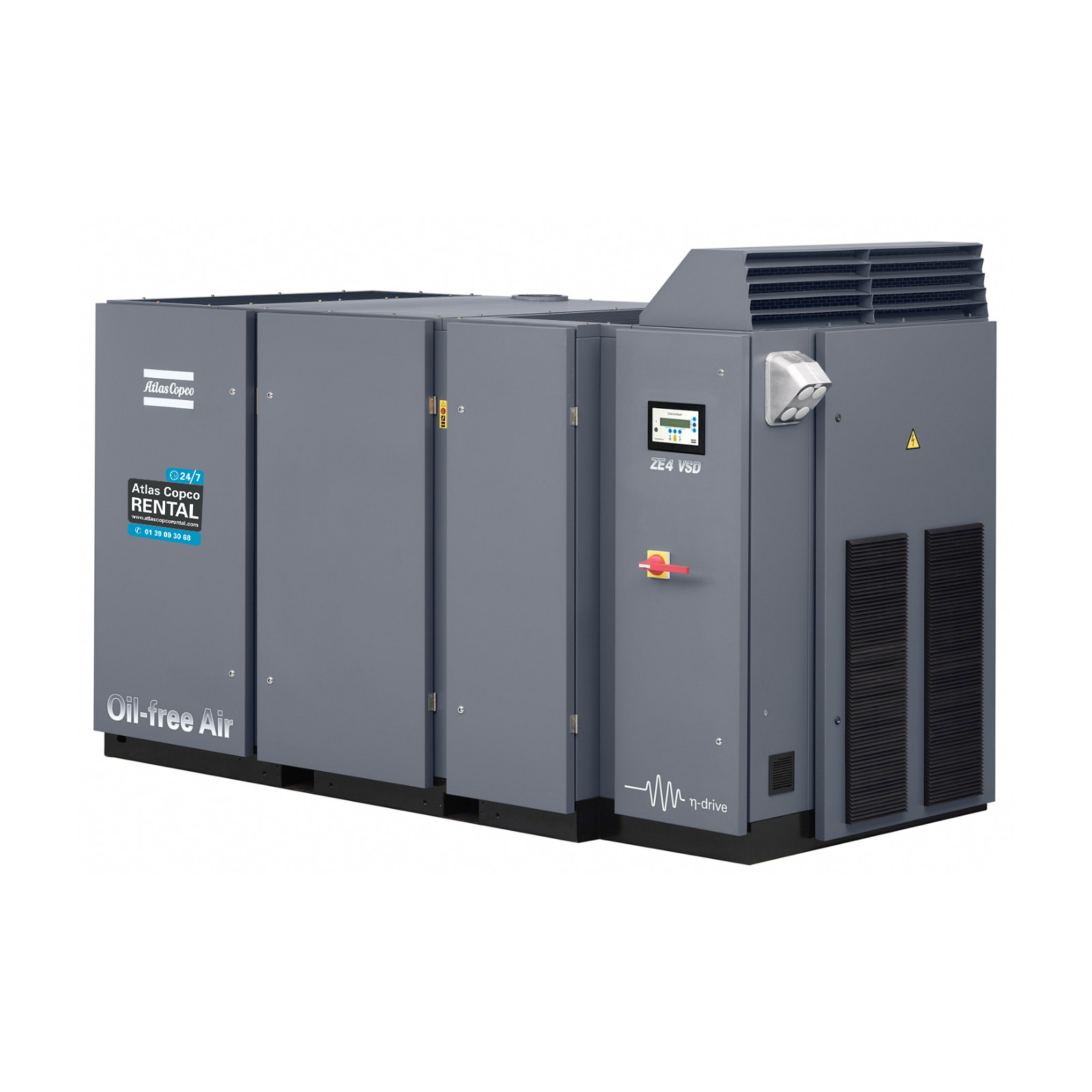 ATLAS COPCO - Location - Compresseurs électriques à vis ZE 4 VSD - 100 % exempt d'huile