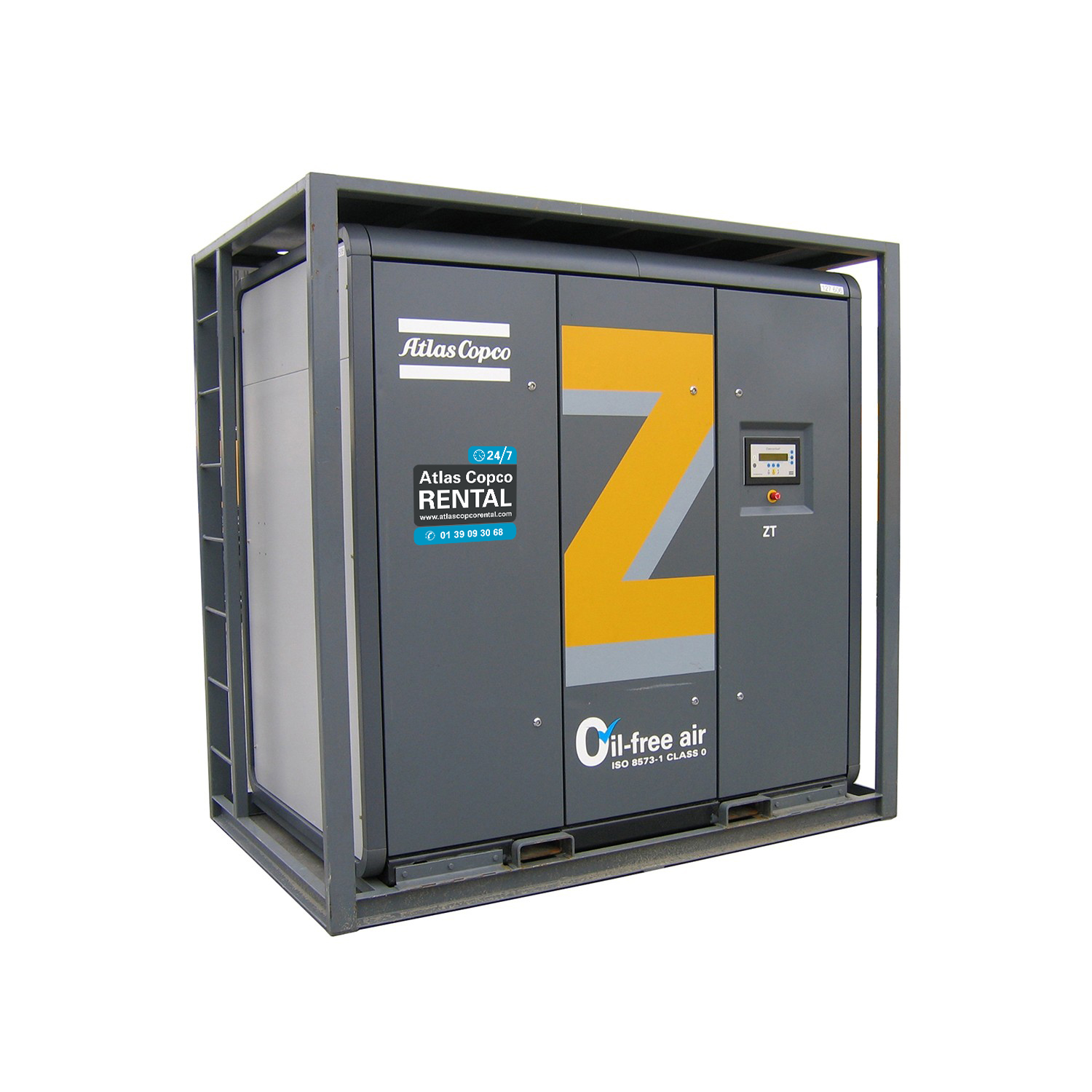 ATLAS COPCO - Location - Compresseurs électriques à vis - ZT <90 kW - 100 % exempt d'huile